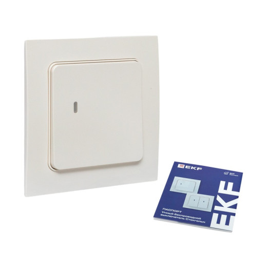 EKF Connect Умный беспроводной выключатель Стокгольм 1-кл белый Zigbee
