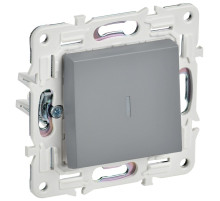 IEK SKANDY Серый Выключатель 1-клавишный проходной с индикацией 10А SK-V08Gr