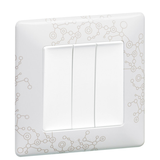 Legrand Valena LIFE DIY Бел Выключатель 3-клавишный 10А 250В