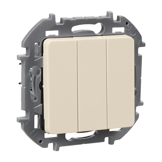 Legrand/Daccord INSPIRIA Слоновая кость Выключатель 3-кл, винтовые клеммы, 10 AX , 250 В