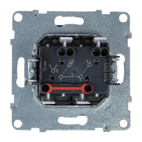 Legrand/Daccord SUNO Слоновая кость Выключатель двухклавишный 10А 250В. Безвинтовые зажимы.