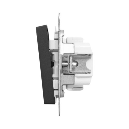 EKF Эпика Механизм выключателя, одноклавишный, перекрёстный, чёрный