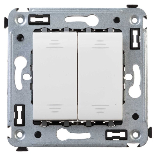 DKC Avanti Выключатель двухклавишный в стену, 