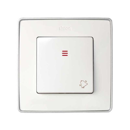 Simon 75 Мех Выключатель кнопочный с подсветкой