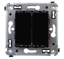 DKC Avanti Выключатель двухклавишный в стену, 