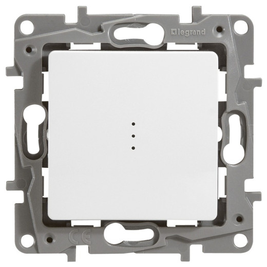 Legrand Etika Бел Переключатель с подсветкой, 10А, авт. клем