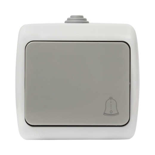 EKF PROxima Мурманск Кнопка звонка 1-клавишная 10А IP54 серая