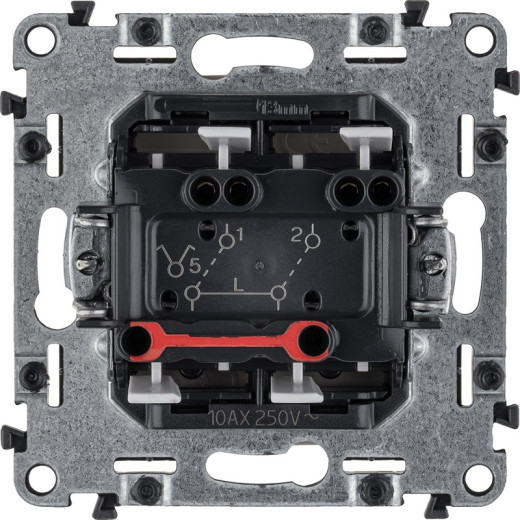 Legrand Valena LIFE DIY Сл.кость Выключатель 2-клавишный 10А 250В