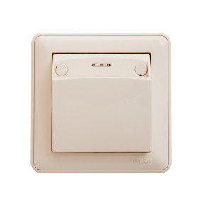 Systeme Electric Wessen 59 Беж Выключатель карточный 16А (в сборе, с рамкой)