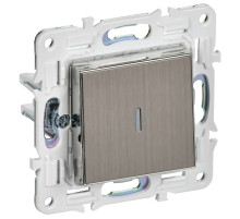 IEK SKANDY Никель Выключатель 1-клавишный проходной с индикацией 10А SK-V08N