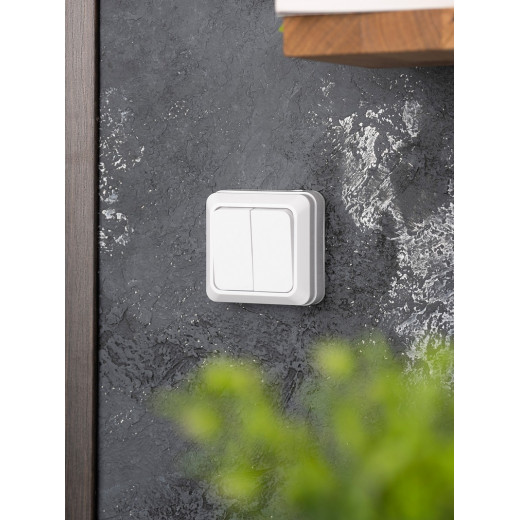 EKF PROxima Рим Выключатель 2-клавишный 10А белый