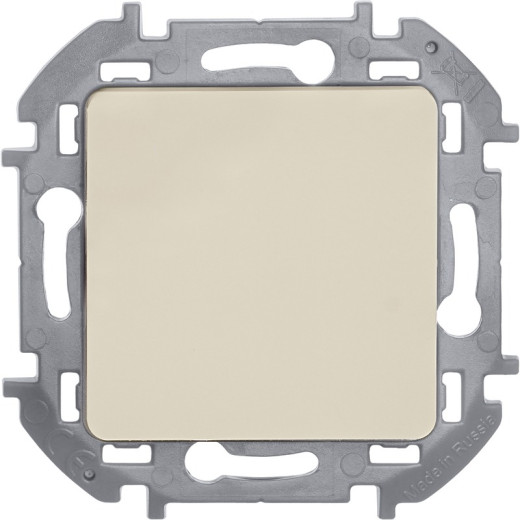 Legrand/Daccord INSPIRIA Слоновая кость Переключатель без фиксации (кнопка) с Н.О./Н.З. контактом 6 A - 250 В