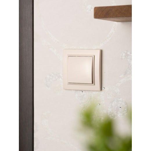 EKF Basic Минск Бежевый Кнопка нажимная, 10А, СП