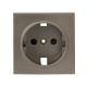 EKF PROxima Валенсия лицевая панель розетки 1-местной с/з 16А кашемир с защ. штор.