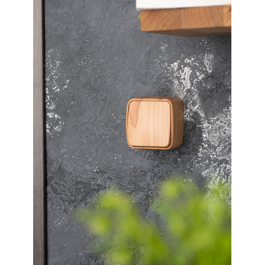 EKF Basic Минск Светлое дерево Выключатель 1-кл, 10А, ОП