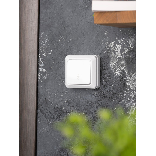 EKF PROxima Рим Выключатель проходной 1-клавишный 10А белый