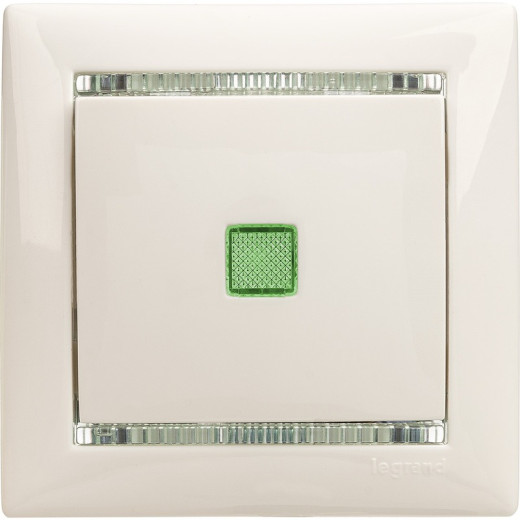 Legrand Valena Бел Выключатель 1-клавишный с подсветкой