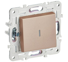 IEK SKANDY Песочный Выключатель 1-клавишный с индикацией 10А SK-V07Sa