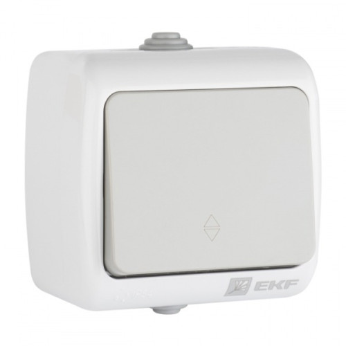 EKF PROxima Мурманск Выключатель проходной 1-клавишный 10А IP54 серый