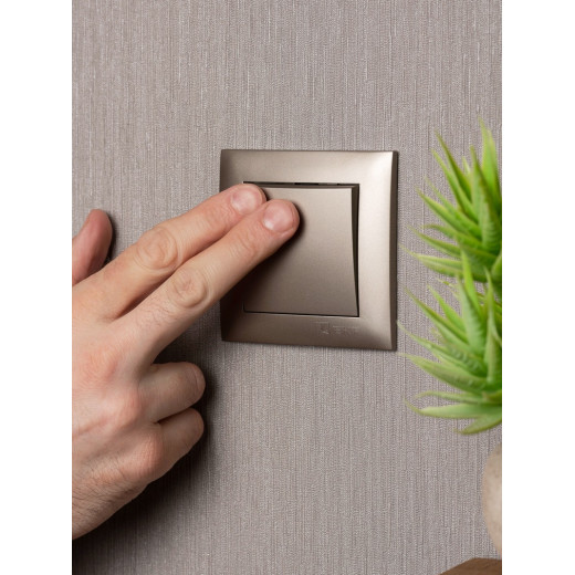 EKF PROxima Валенсия лицевая панель выключателя 1-кл. 10А кашемир