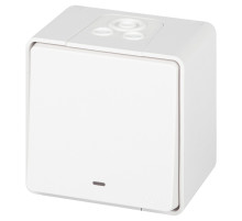 Выключатель ЭРА Эксперт 11-1502-01 с подсветкой IP55 10АХ-250В ОУ белый