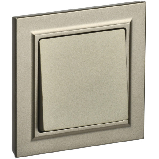 IEK BRITE Шампань Выключ. 1-кл. 10А в сборе ВСР10-1-0-БрШ