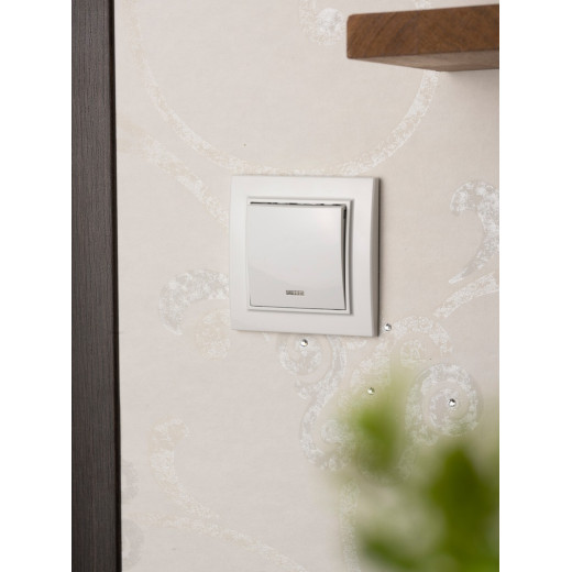 EKF Basic Минск Белый Выключатель 1-кл с индикатором, 10А, СП