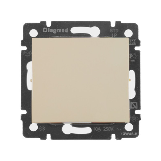 Legrand Valena Крем Выключатель кнопочный 1-клавишный