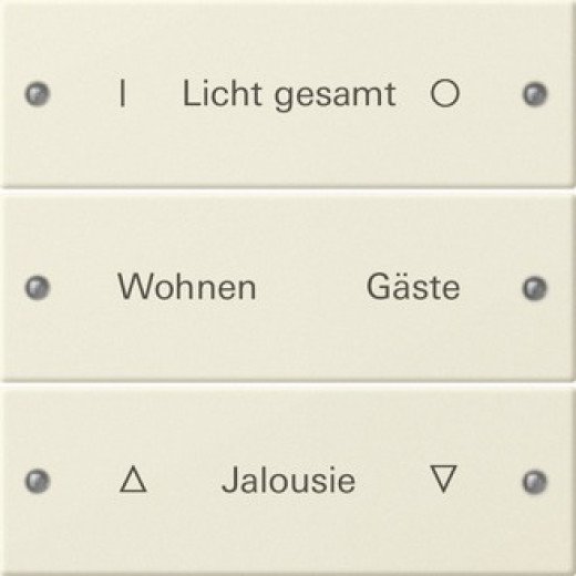 Gira Instabus System 55 Гравировка Набор клавиш 3-местн.