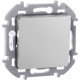 Legrand/Daccord INSPIRIA Алюминий Переключатель без фиксации (кнопка) с Н.О./Н.З. контактом 6 A - 250 В