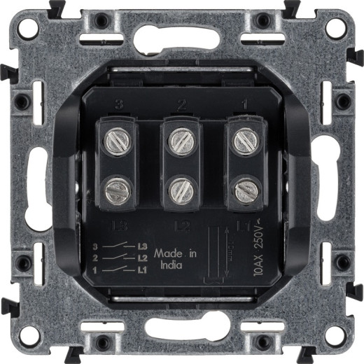 Legrand Valena LIFE DIY Сл.кость Выключатель 3-клавишный 10А 250В