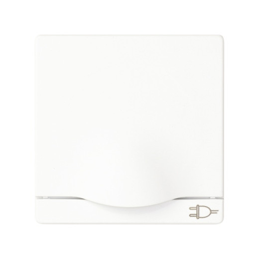 Simon S82 Concept Накладка с крышкой и шторками для розетки с заземлением Schuko 2Р+Е цвета белый матовый