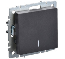 IEK BRITE BASE Черный Выключ. 1-кл. прох. с инд. 10А ВС10-1-7-БрЧ