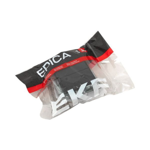 EKF Эпика Механизм выключателя, двухклавишный, проходной, чёрный