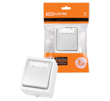 TDM Кнопка звонковая с полем для надписи IP54 6A белая 