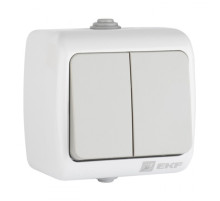 EKF PROxima Мурманск Выключатель 2-клавишный 10А IP54 серый