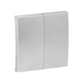 EKF PROxima Валенсия лицевая панель выключателя 2-кл. 10А сталь