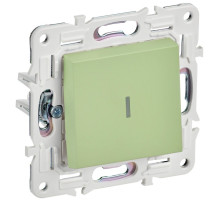 IEK SKANDY Мятный Выключатель 1-клавишный проходной с индикацией 10А SK-V08G