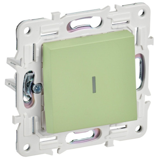IEK SKANDY Мятный Выключатель 1-клавишный проходной с индикацией 10А SK-V08G