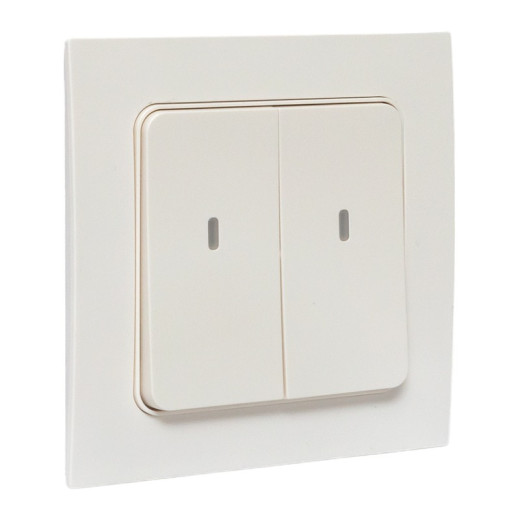 EKF Connect Умный беспроводной выключатель Стокгольм 2-кл. белый Zigbee