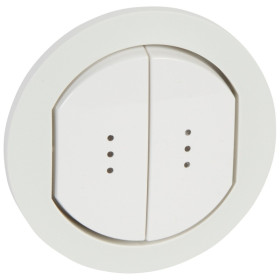 Legrand Celiane Бел Клавиша 2-ая с подсв. IP44