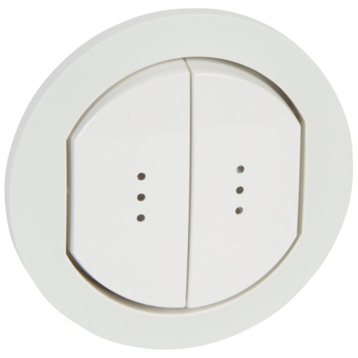 Legrand Celiane Бел Клавиша 2-ая с подсв. IP44