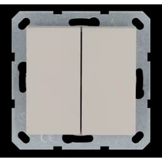 Jasmart G Тауп Выключатель 2-кл 10A 250V~