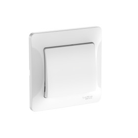 Systeme Electric Glossa Белый Выключатель 1-клавишный, сх.1, 10АХ, в сборе, быстрозажим. клем.