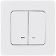 Legrand/Daccord INSPIRIA Белый Выключатель двухклавишный с подсветкой/индикацией 10 AX - 250 В