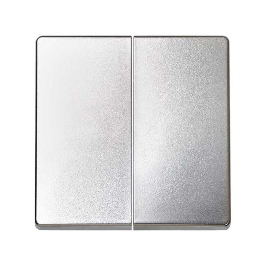 Simon 82 Клавиша двойная для перекрестного выключателя цвета Алюминий