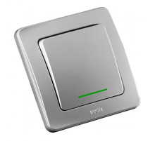 Hegel Мастер внутр Серебро ВС10-362-06 Переключатель 1-клавишный, с индикацией