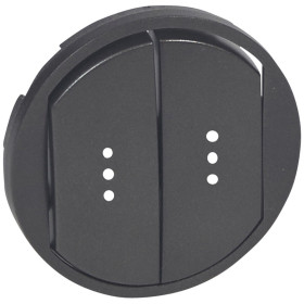 Legrand Celiane2 Графит Клавиша двойная для выключателя/переключателя с подсветкой