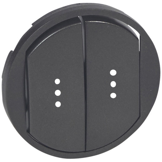 Legrand Celiane2 Графит Клавиша двойная для выключателя/переключателя с подсветкой