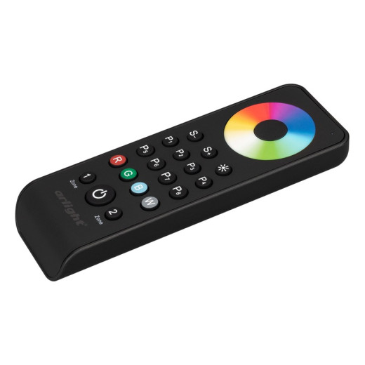 Arlight Пульт SMART-R43-RGBW Black (2 зоны, 2.4G) (IP20 Пластик, 5 лет)